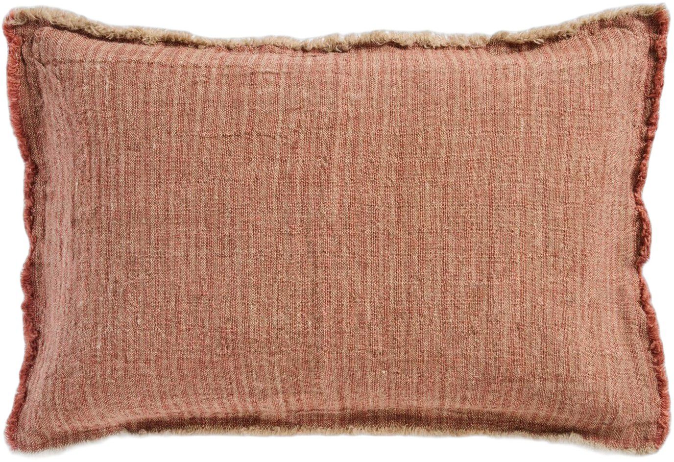 Pude natur/malva v&aelig;vede striber, 4 sider