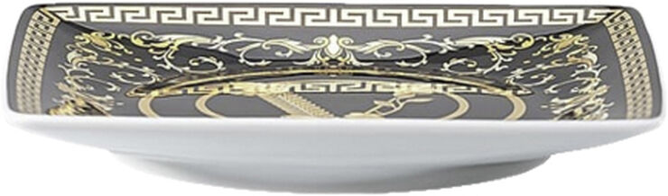 Bowl 12cm sq. flat, Virtus Gala Black, Versace