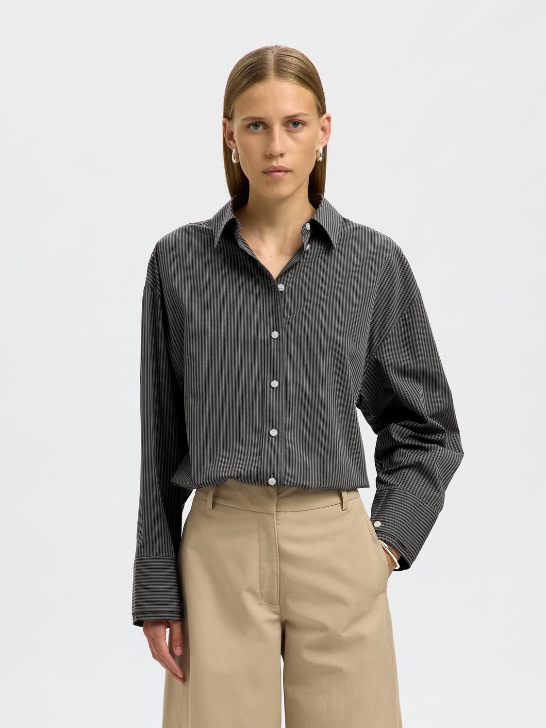 SLFDAN LS OVERSIZED SHIRT EX