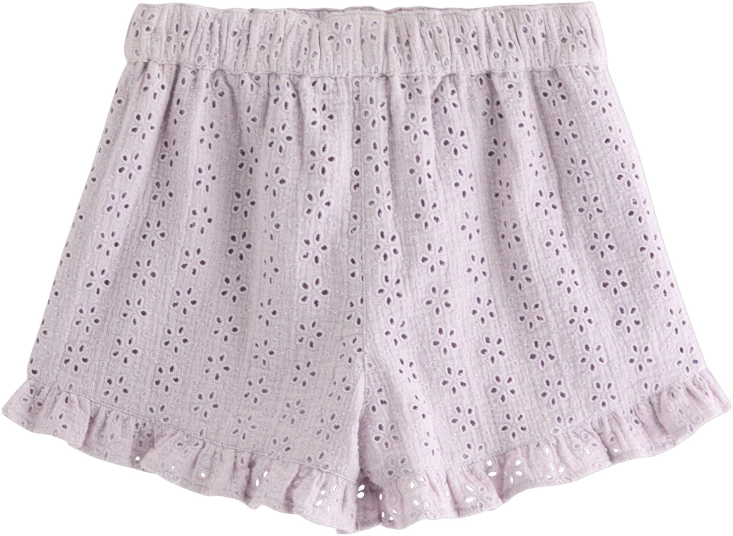 V&aelig;vede shorts i broderie anglaise m