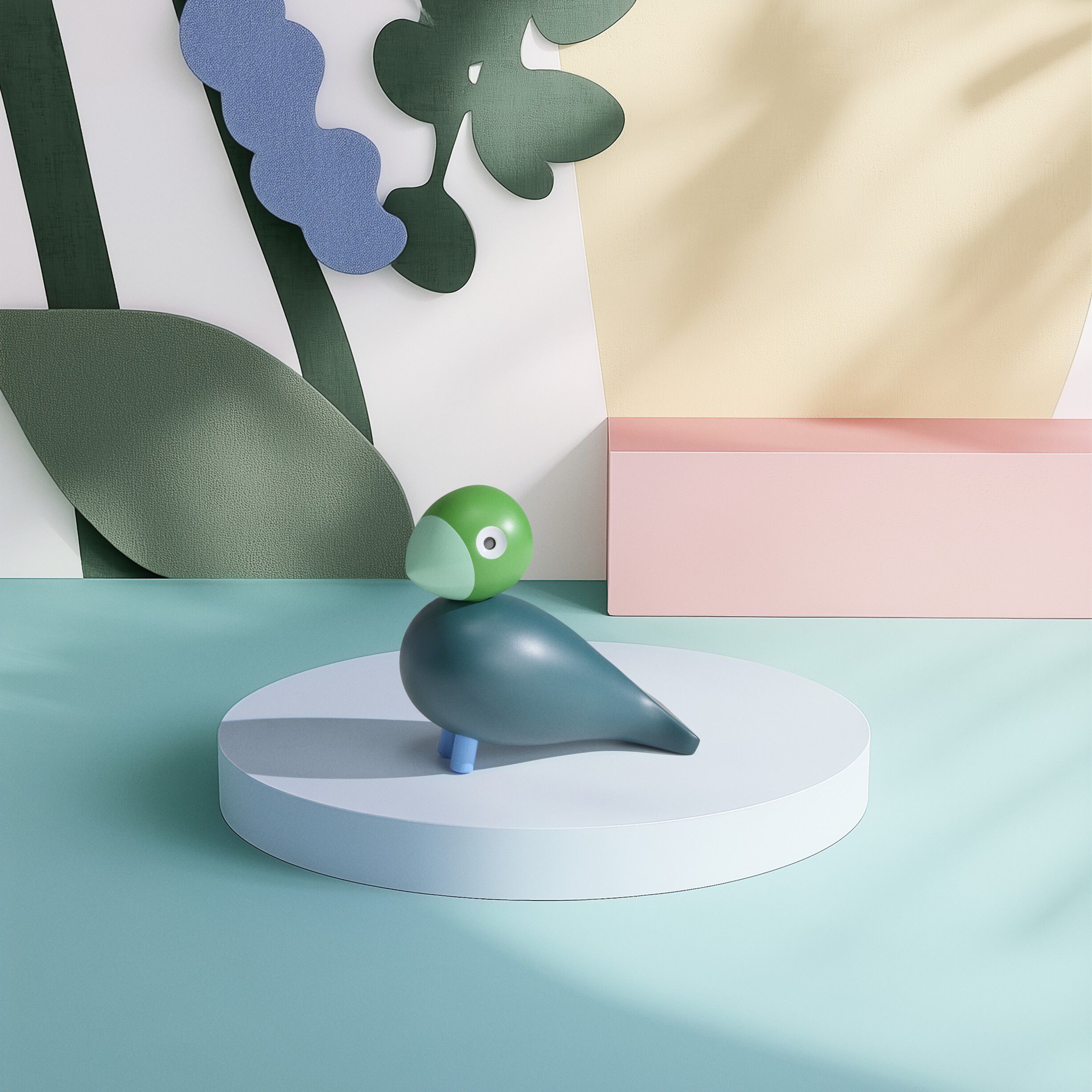 Year Bird Birk 2026 H12. 5 cm m&oslash;rk gr&oslash;n