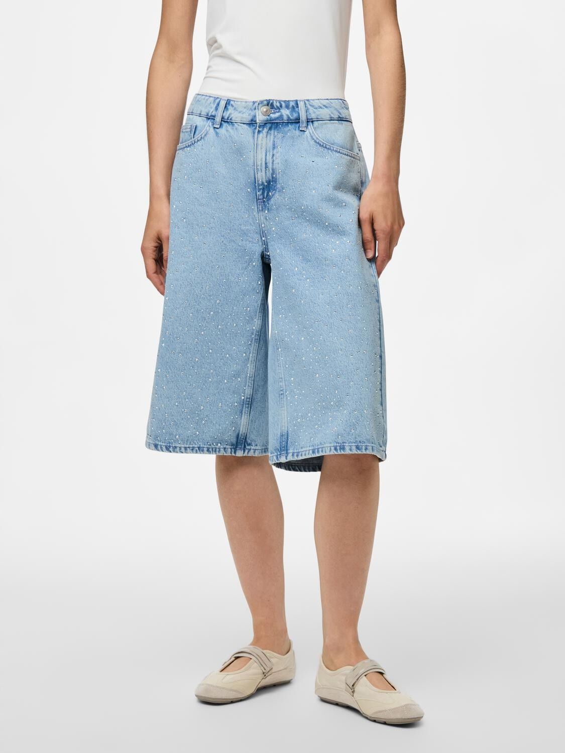 PCNOEL MW DENIM JORTS D2D PP