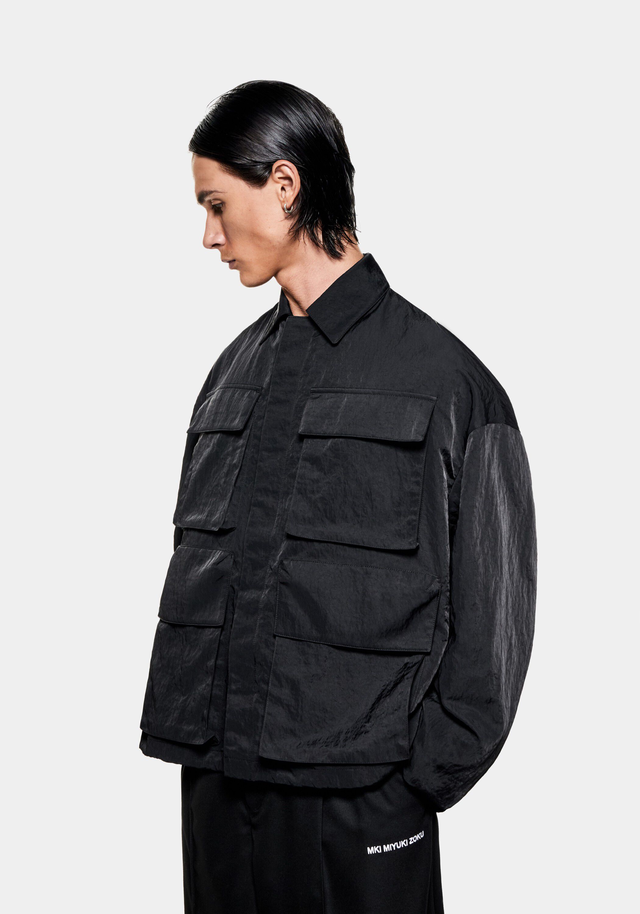 SILKY NYLON BOX OVERSHIRT