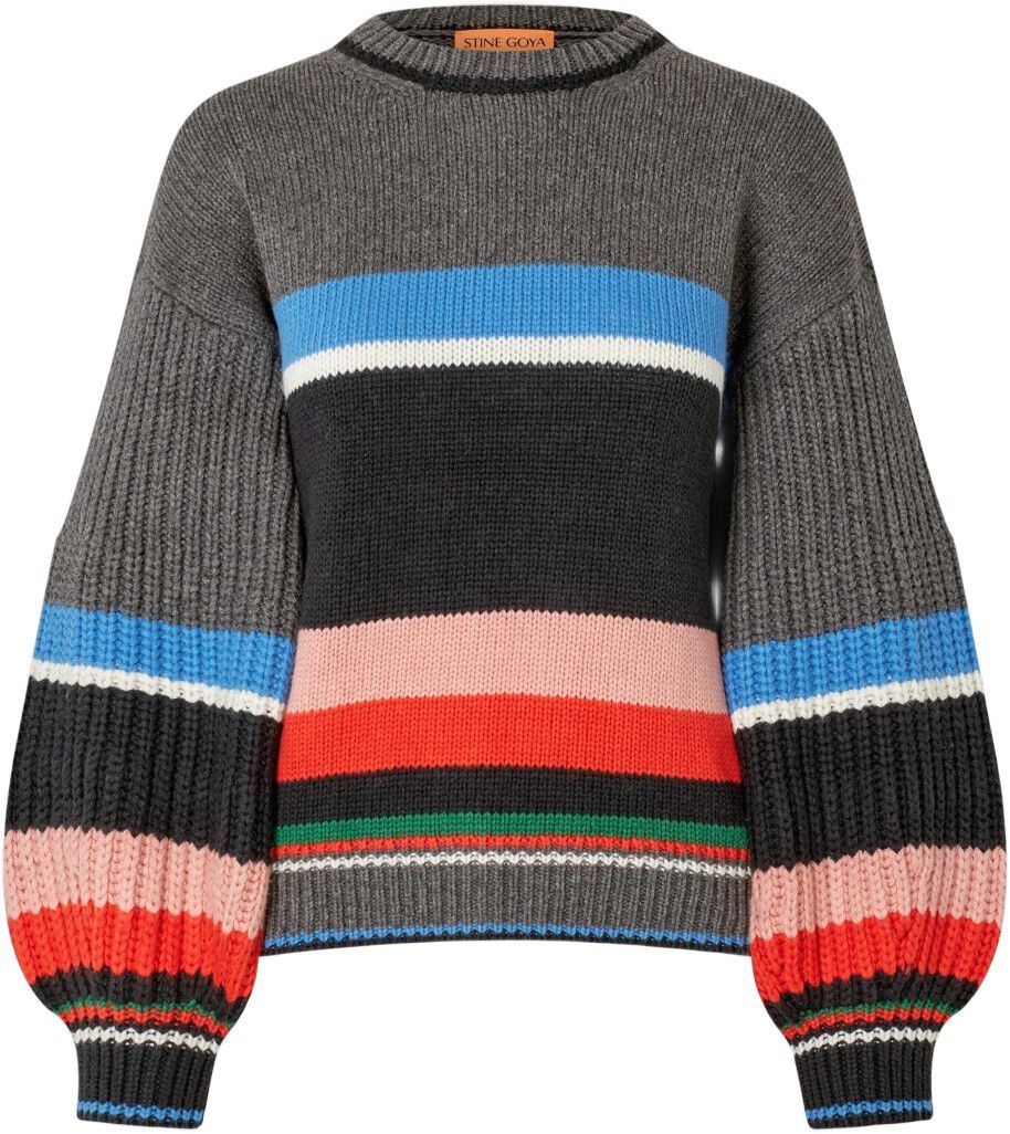 2421 Chunky Cotton Wool, Crewneck Chunky Sleeve Sweater