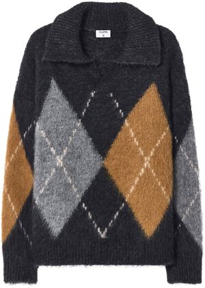 Alpaca Check Sweater