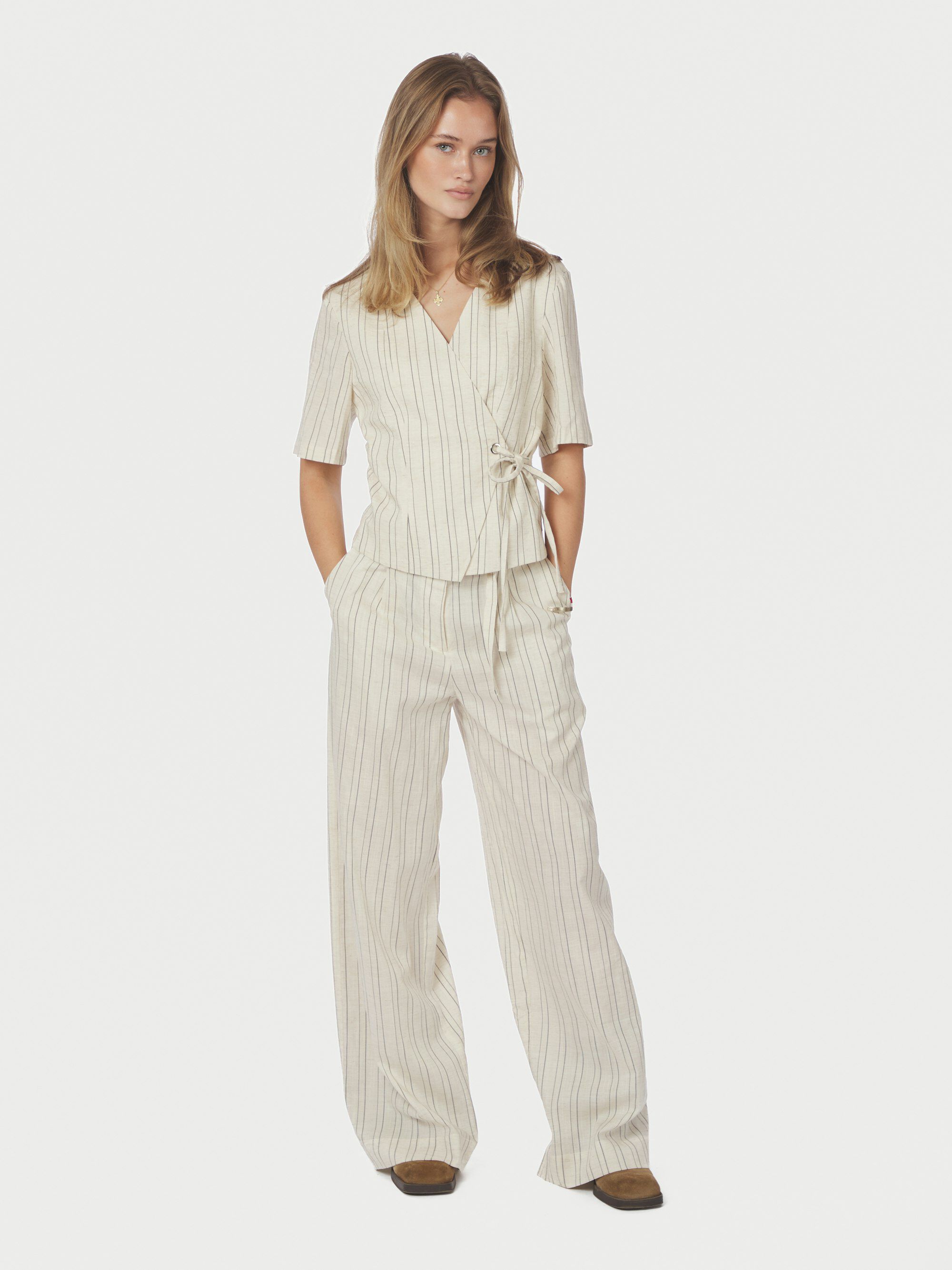 Simmo Stripe Eyelet Blouse