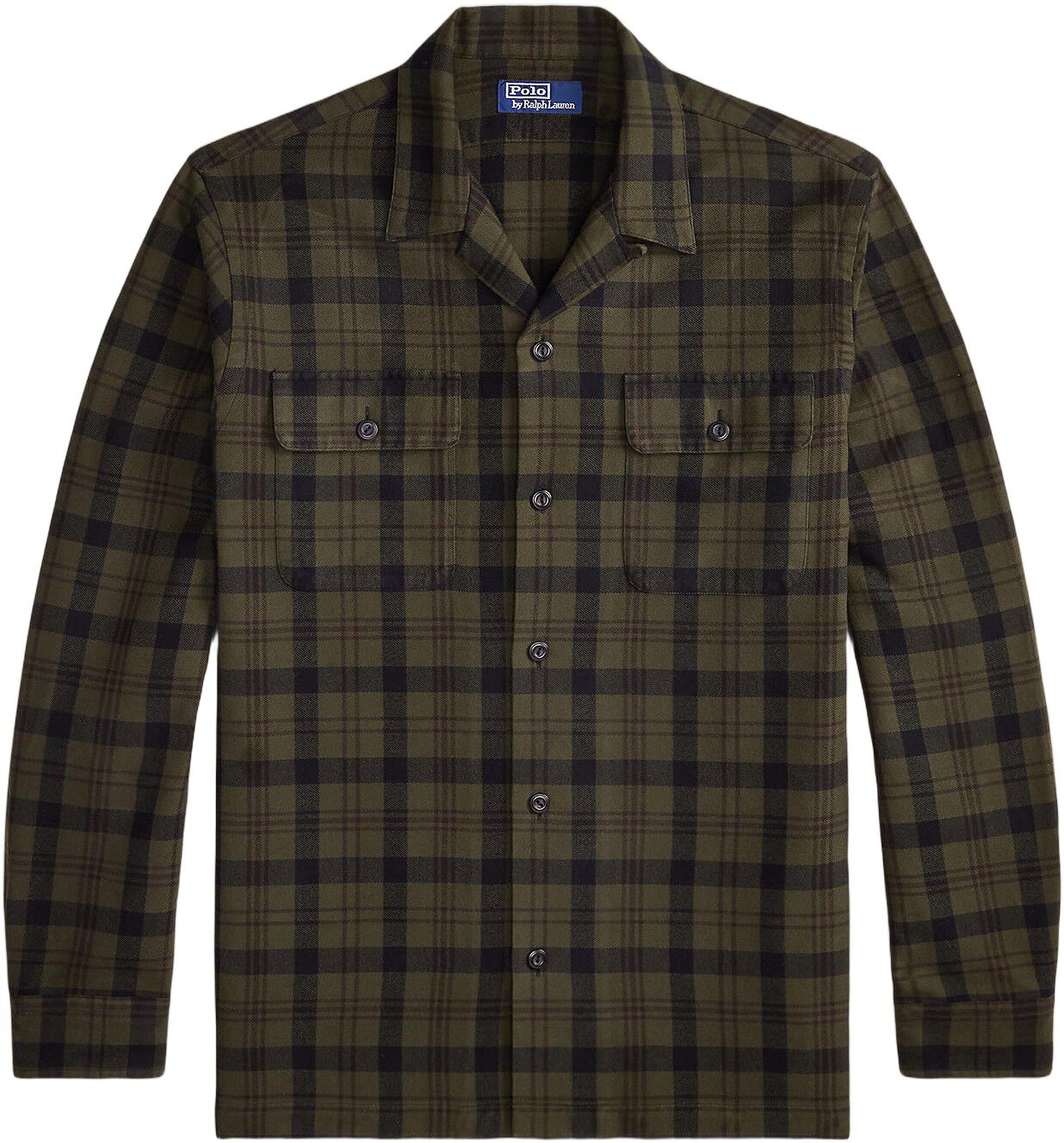 Classic Fit Plaid Flannel Camp Shirt