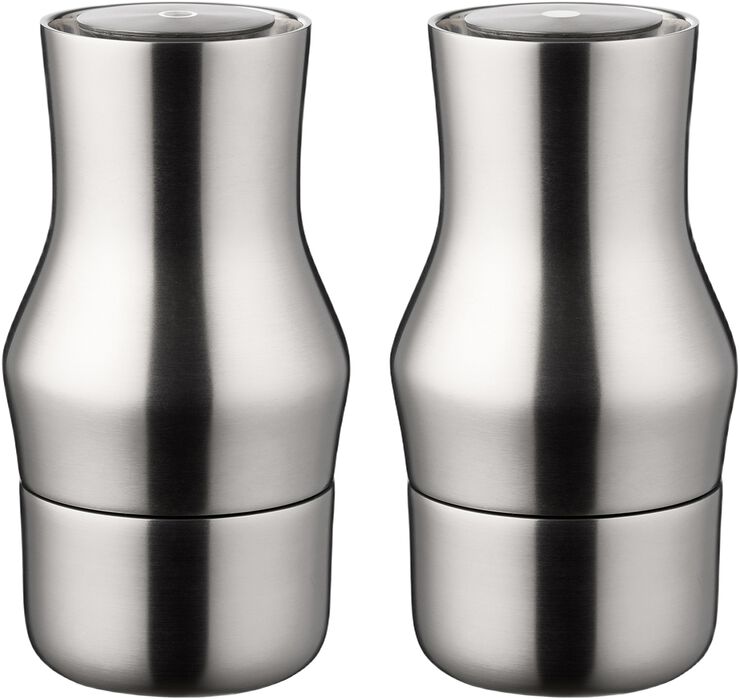 Salt- og pepperkvernsett Dorotea 7,31 x 14 cm Matt stål Recy