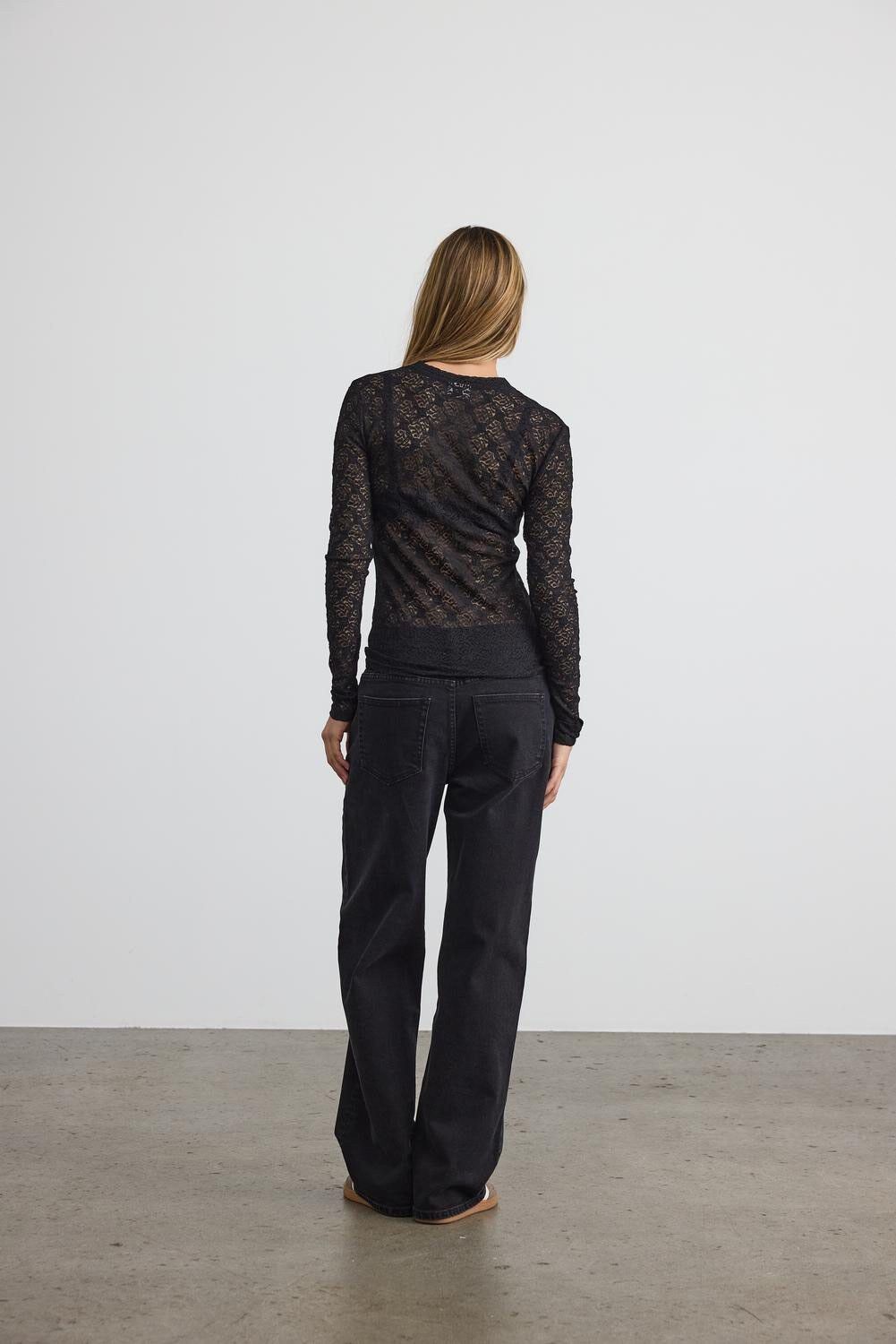 Nmjudith L/S Lace Top Noos