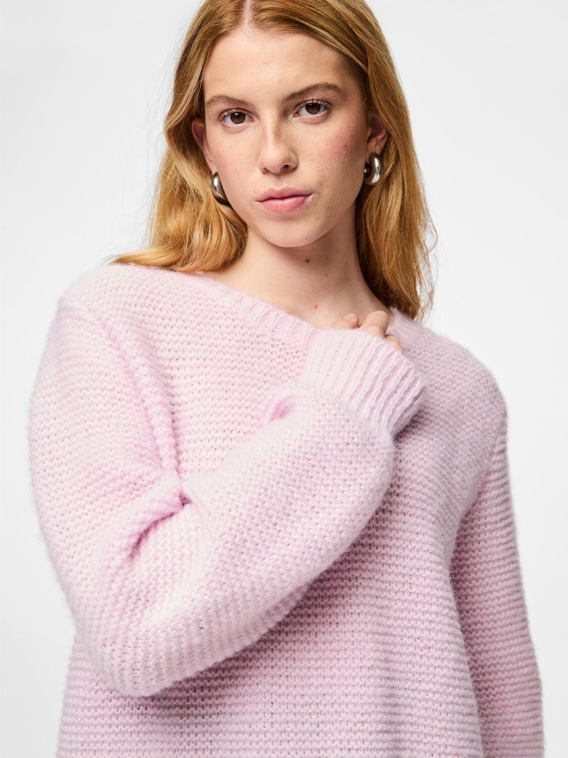 PCRINNA LS O-NECK KNIT PWP BC