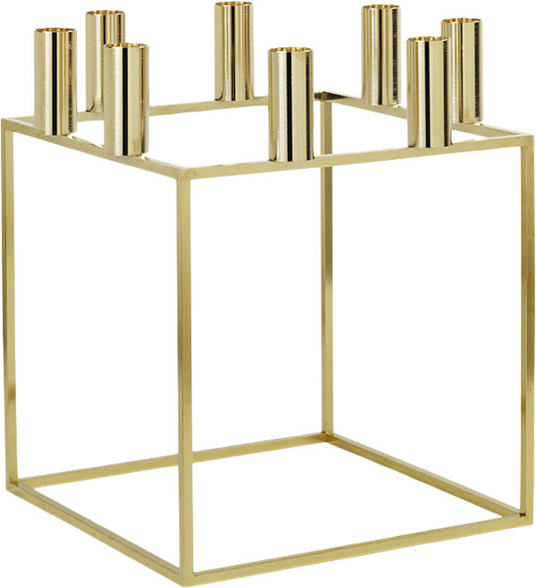 Kubus 8, Candle Holder, Gold Plated