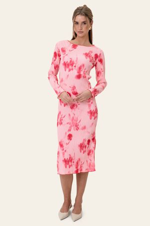 OdaIC Dress - Abstract Pink Flower