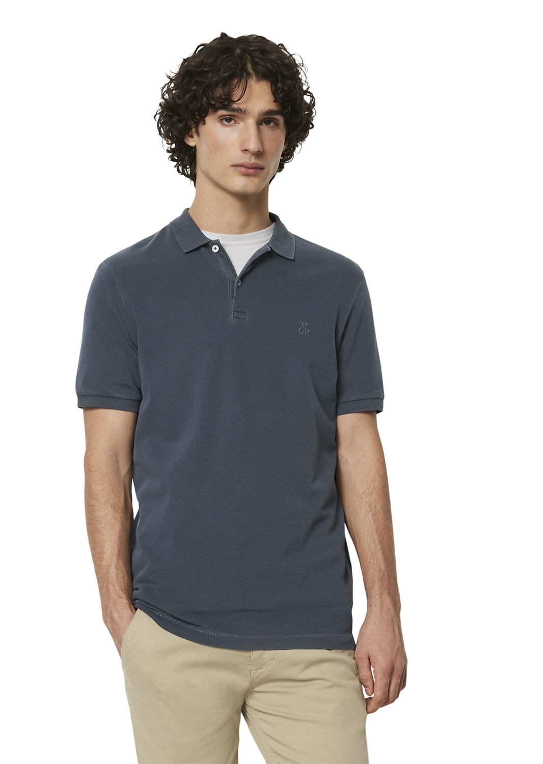 Polo, short sleeve, button placket,