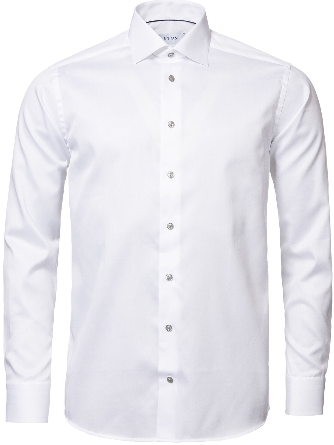 White Twill Shirt Grey Details - Contemporary Fit