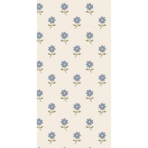 Serviet 10x20 cm bl&aring; blomster 16 stk/pk