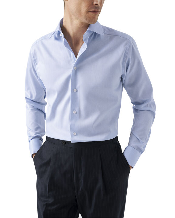 Contemporary Fit Light Blue Signature Twill Shirt