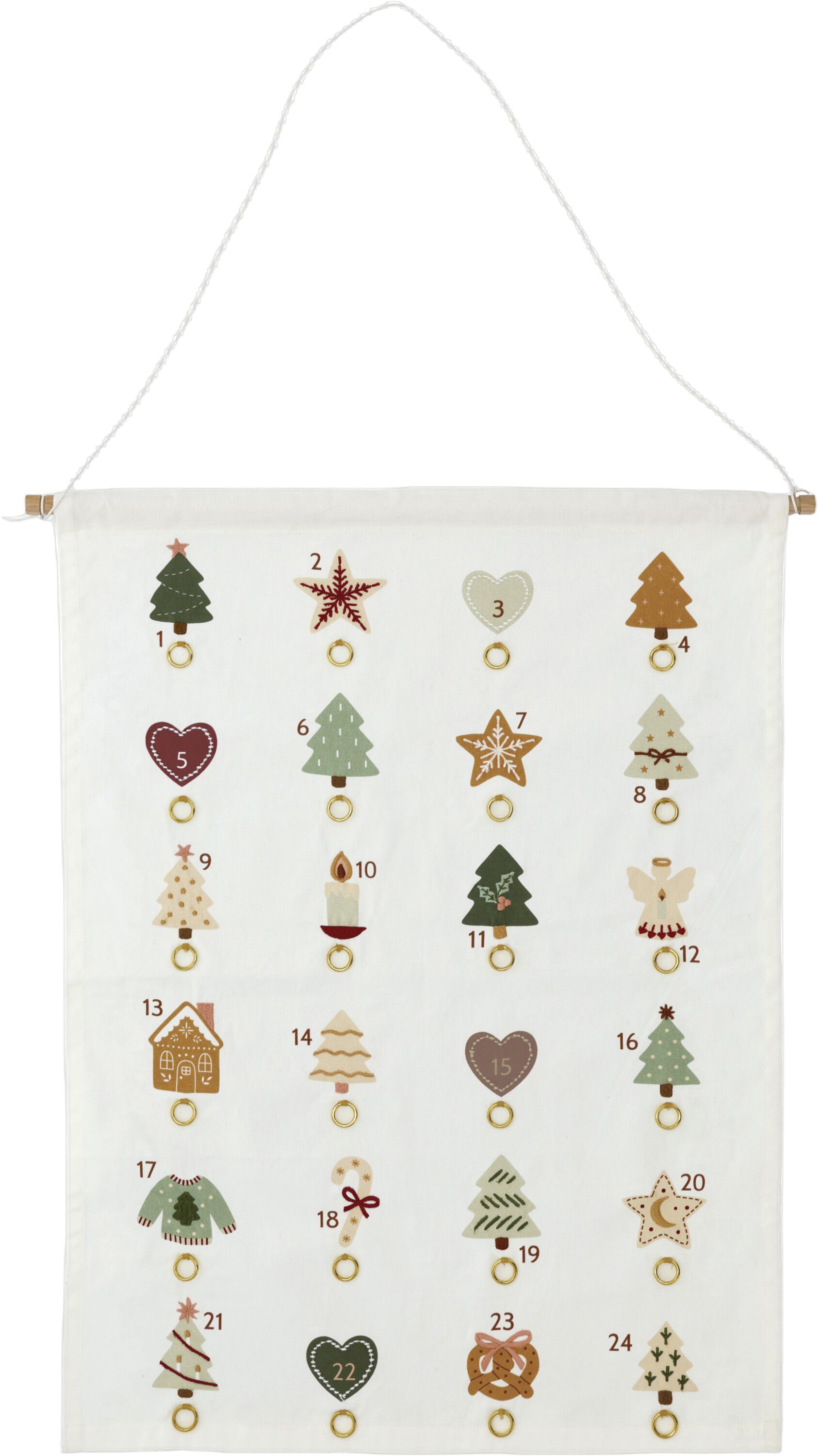 Julekalender 50 x 70 cm Merry Moments Green