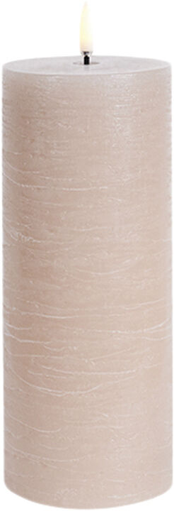 LED pillar candle, Beige, Rustic