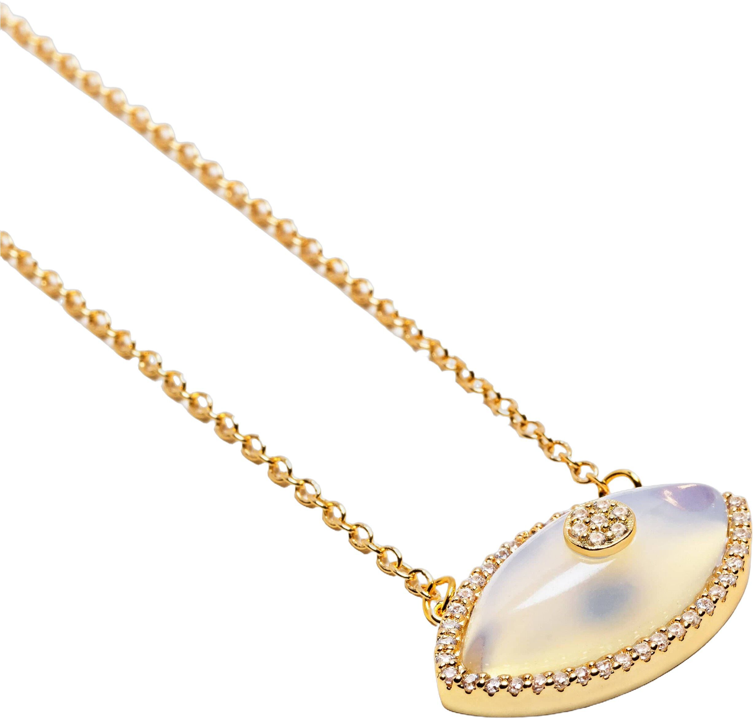 Women's Moonstone Evil Eye Necklace