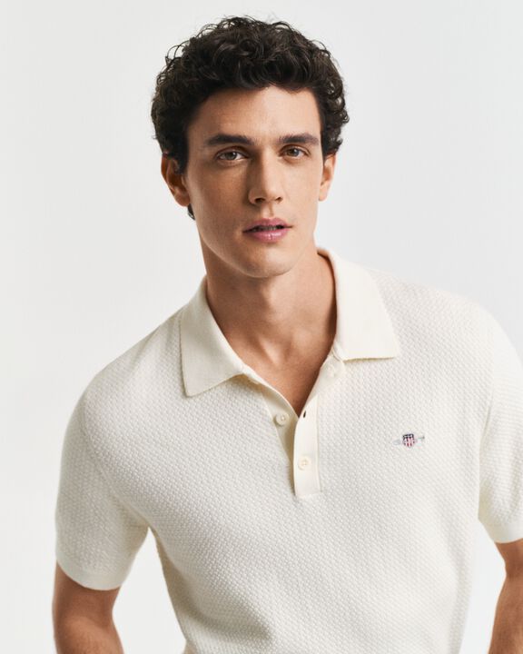 TEXTURED COTTON SS POLO