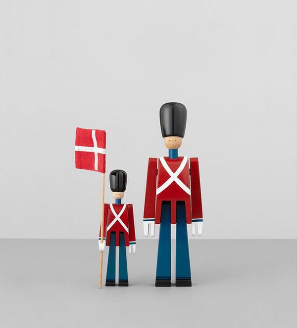 Fanebærer mini rød/blå/hvid