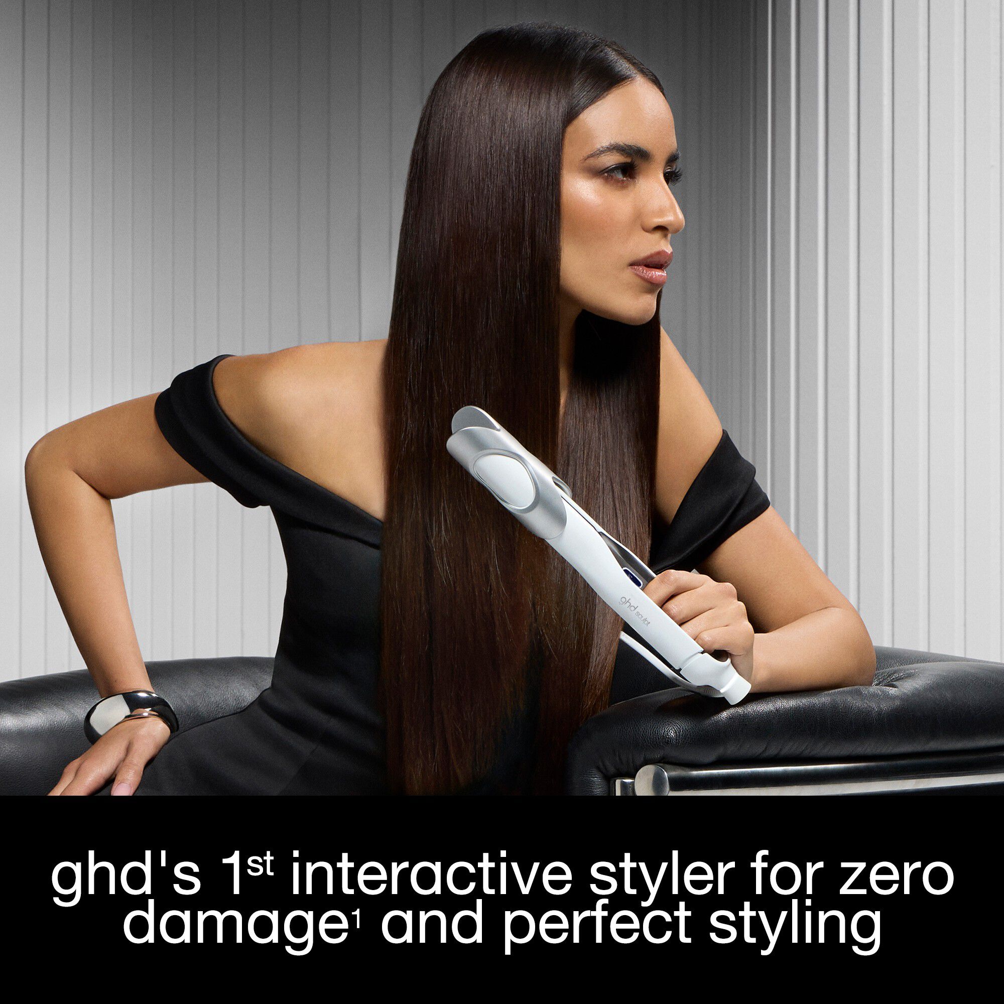 ghd Sculpt Interactive Hair Straightener - White