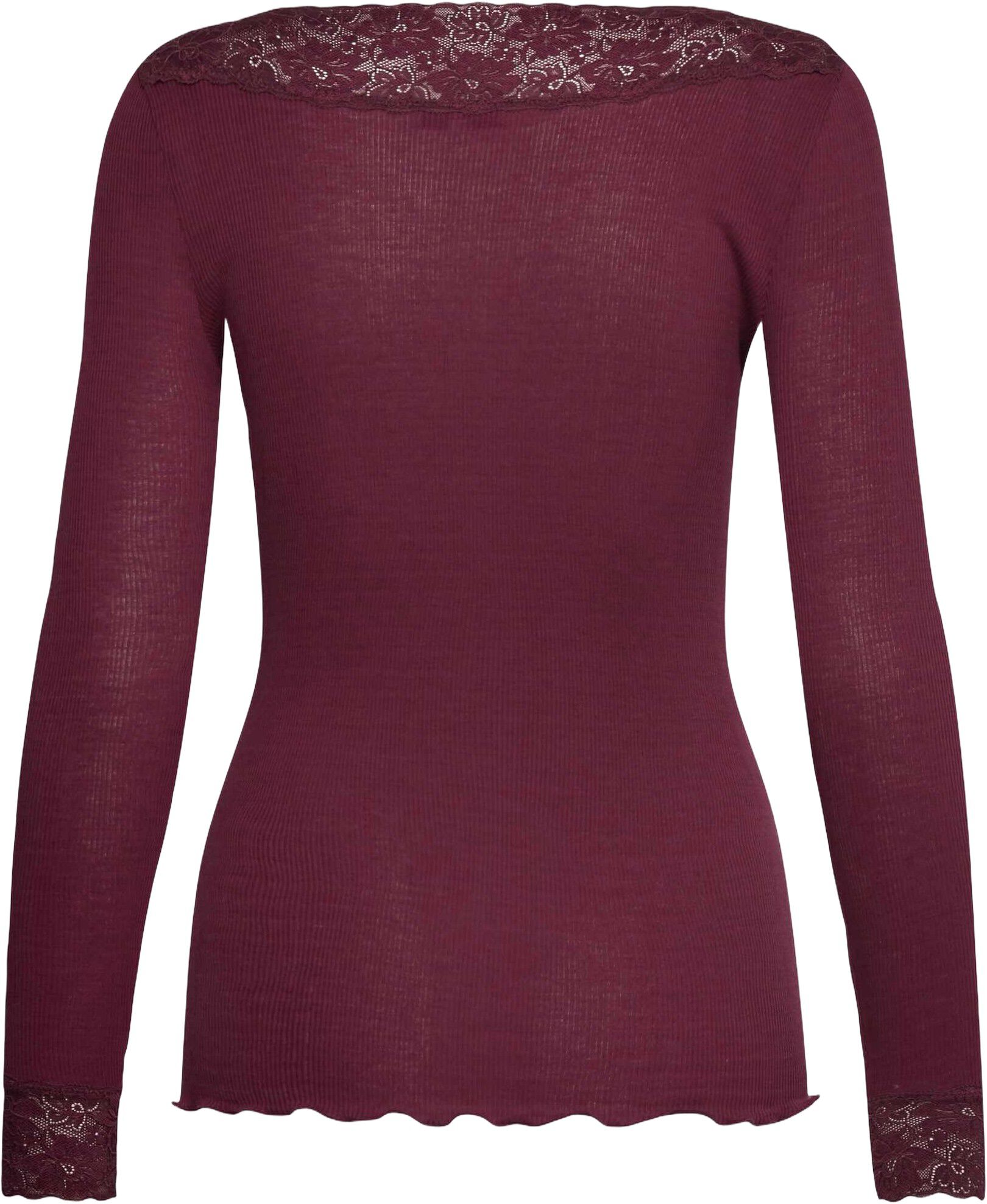 RWBernadine Organic LS V-neck Lace T-shirt