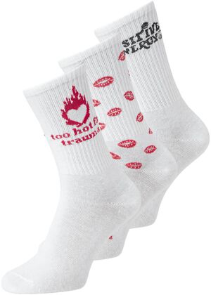 JXBASIC TENNIS PRINT SOCK 3-PACK AC