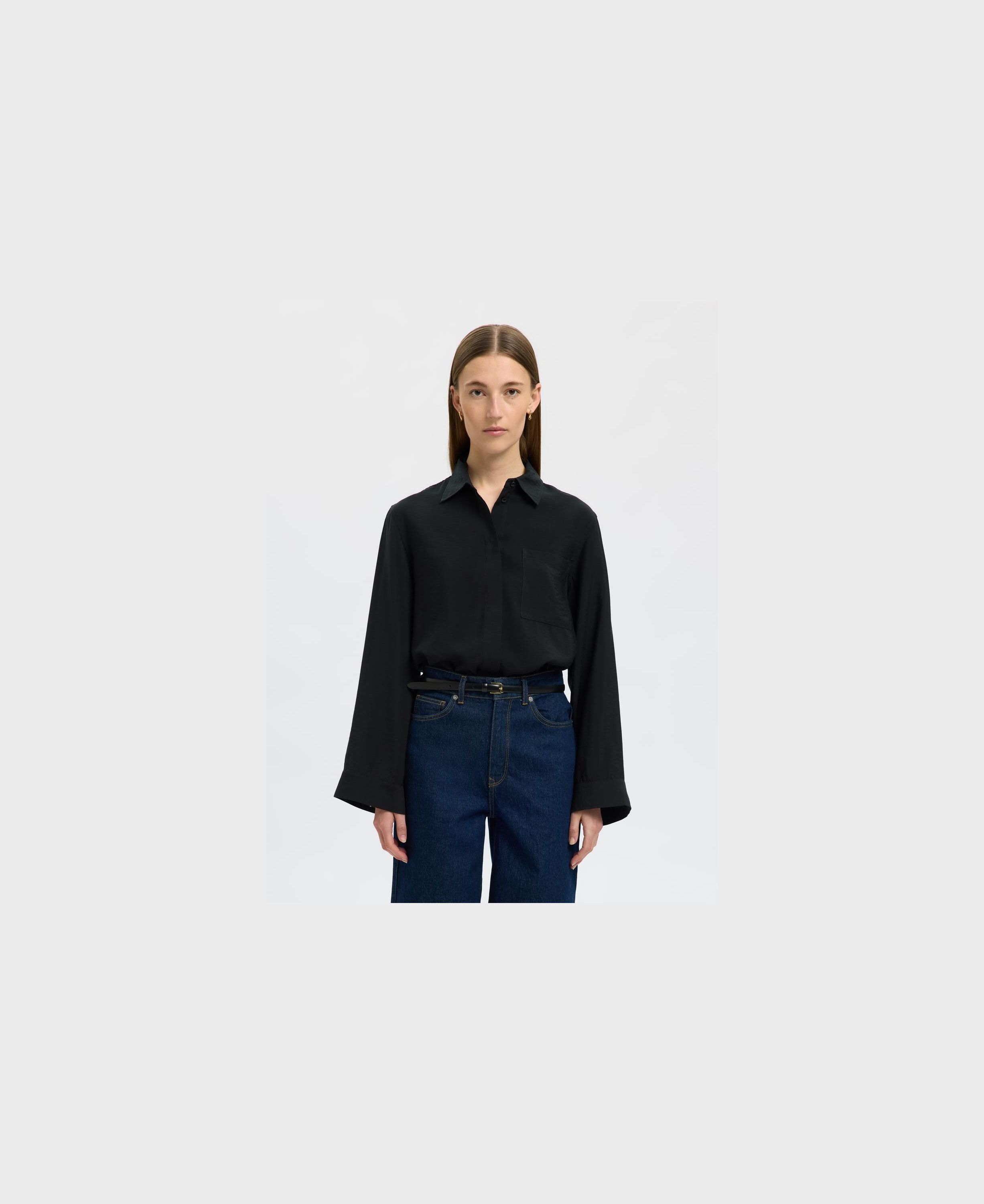 Slfamara Ls Relaxed Shirt Noos