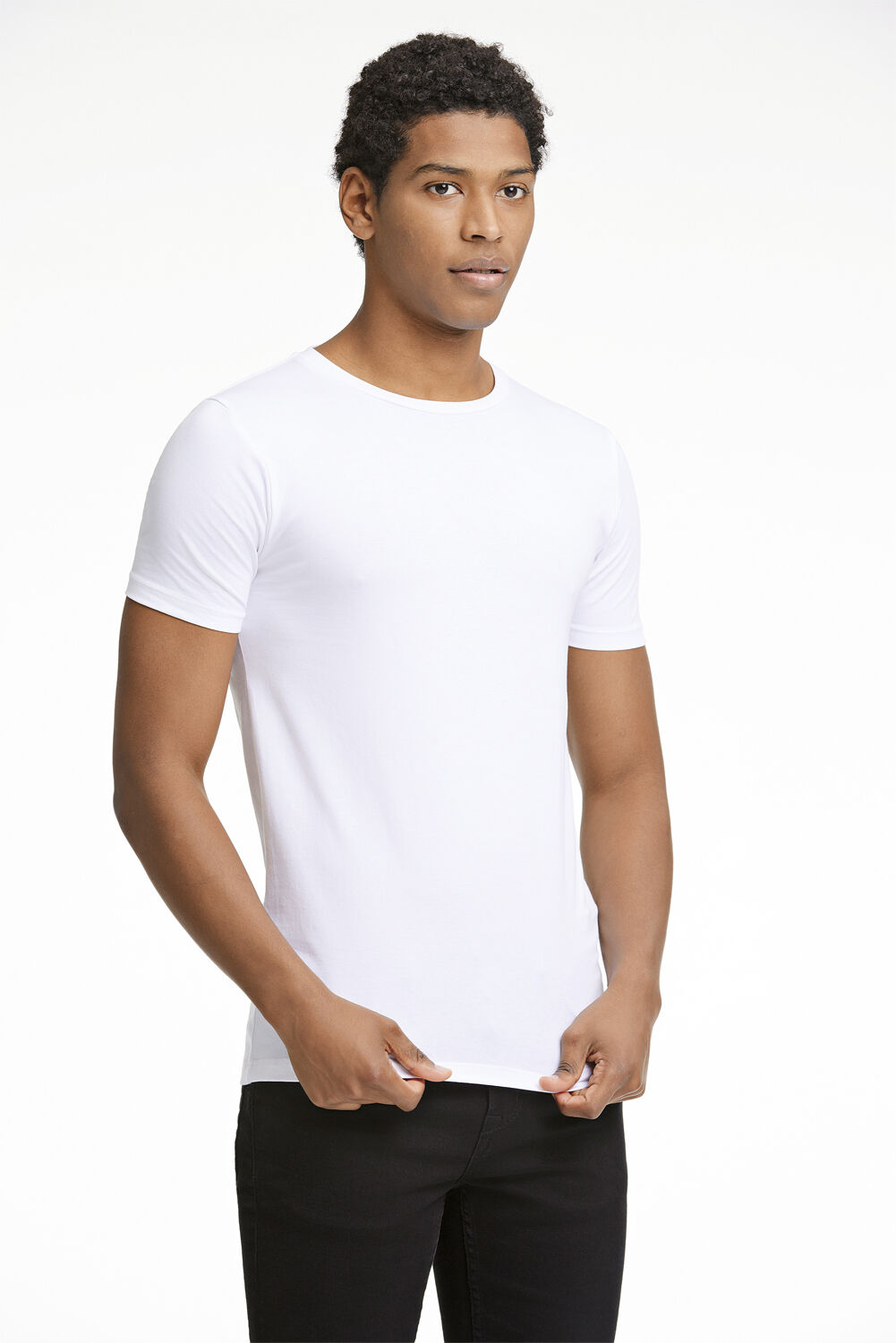 Mens stretch crew neck tee S/S