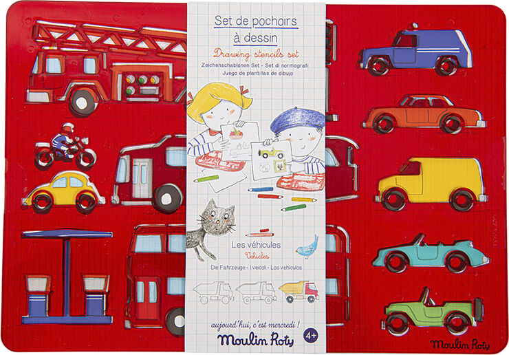 Moulin Roty - Stencil - Køretøjer