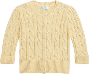 Metallic Cable-Knit Cardigan