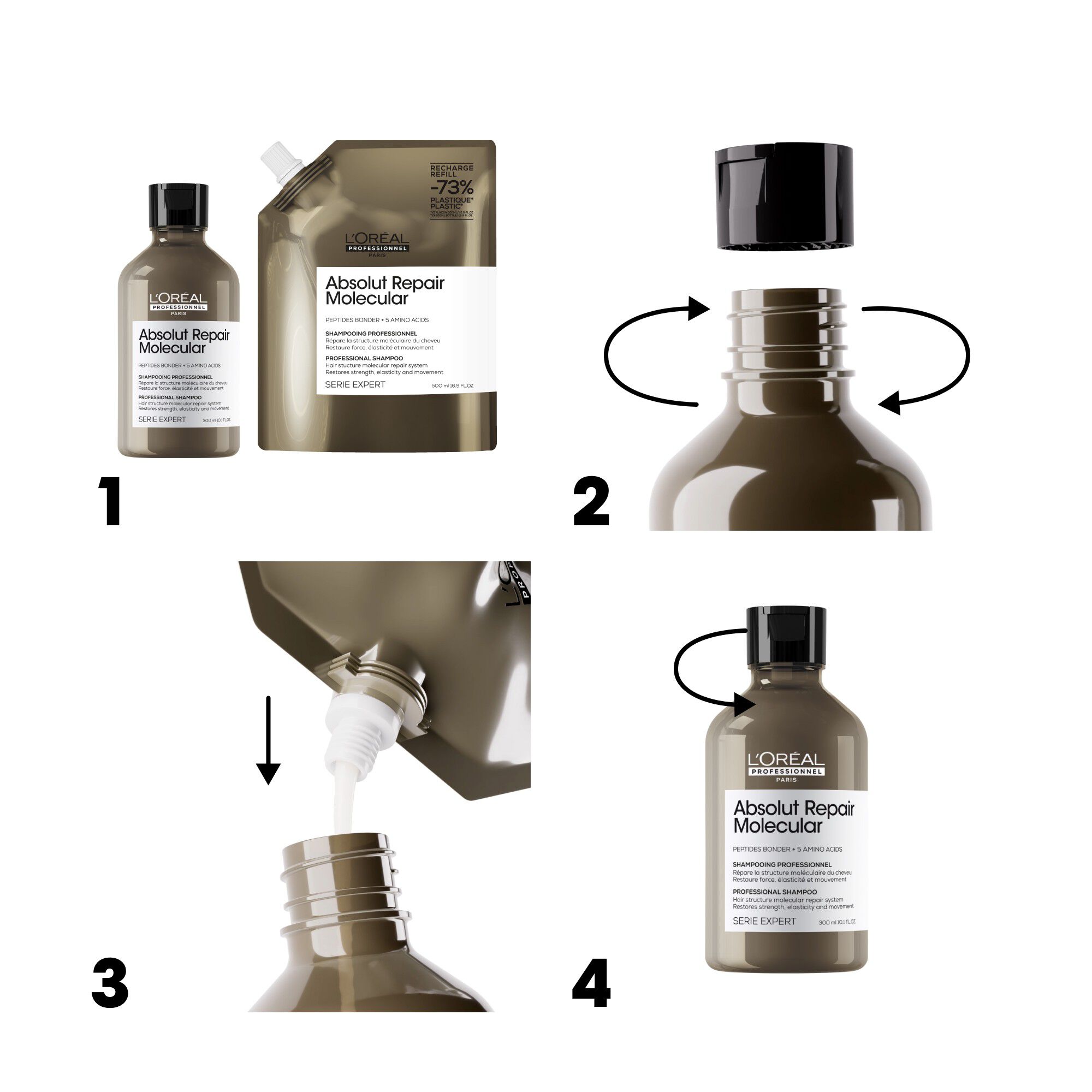 Absolut Repair Molecular Shampoo Refill