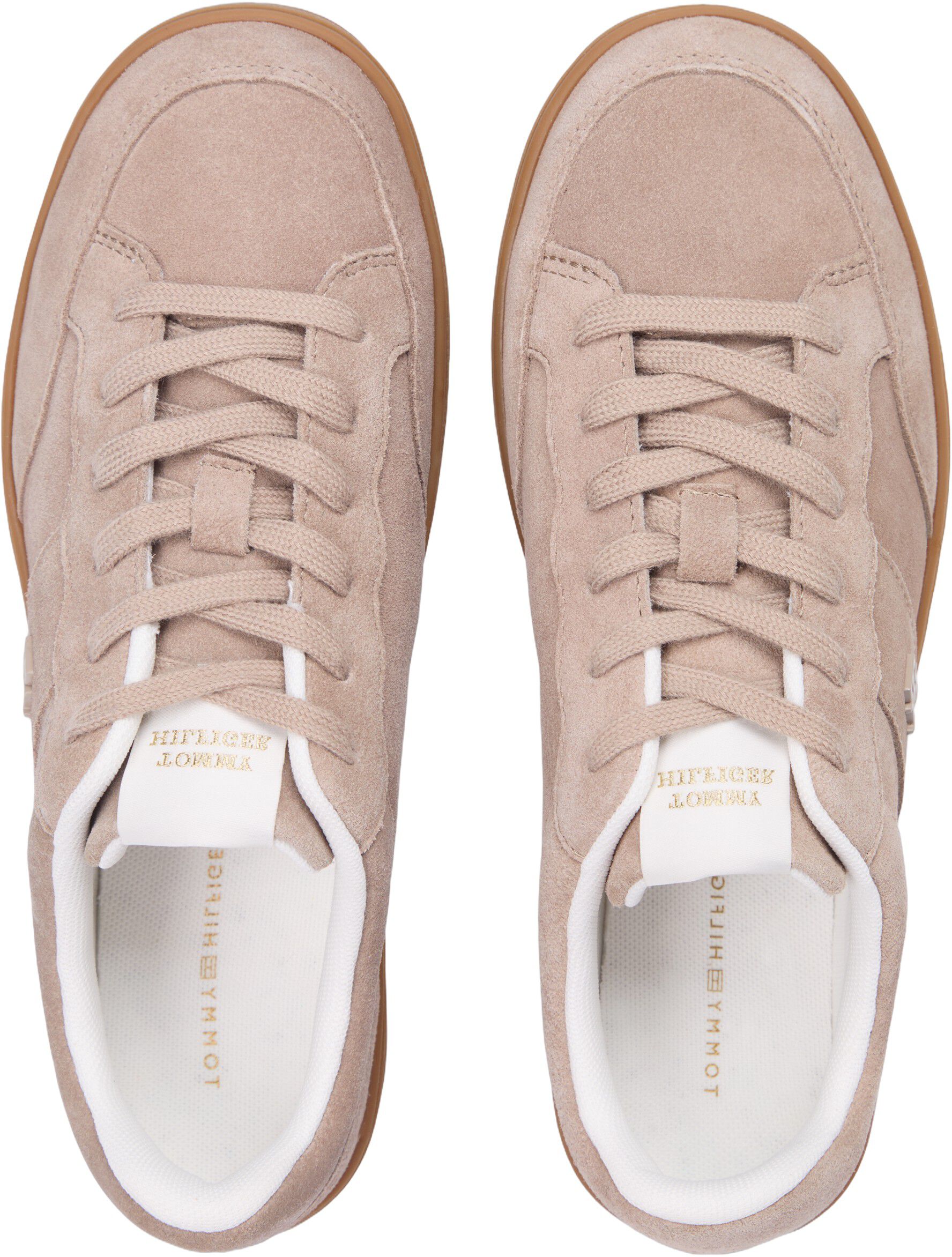 TH Monogram Suede Court Trainers