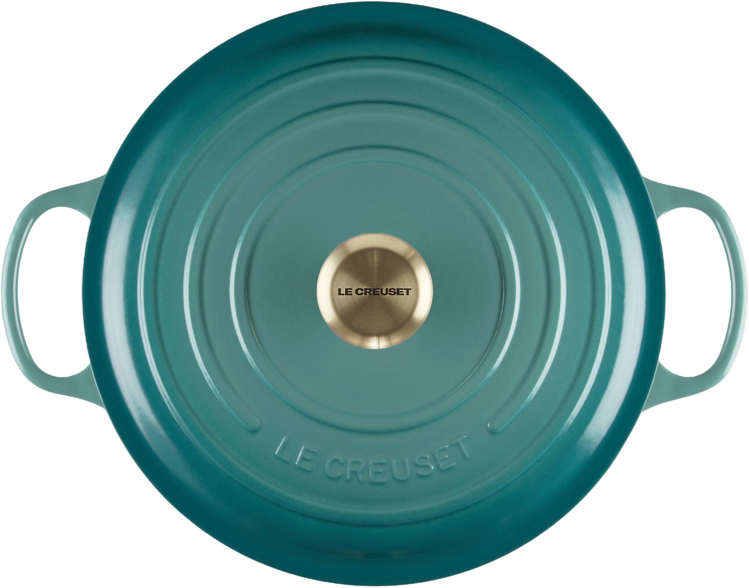 Le Creuset Signature st&oslash;bejern rund gryde 28cm Bleu Riviera