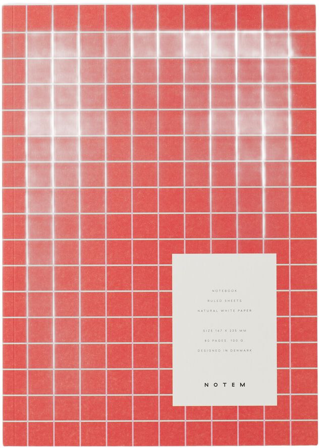 VITA Softcover Notebook - Medium, Orange Grid