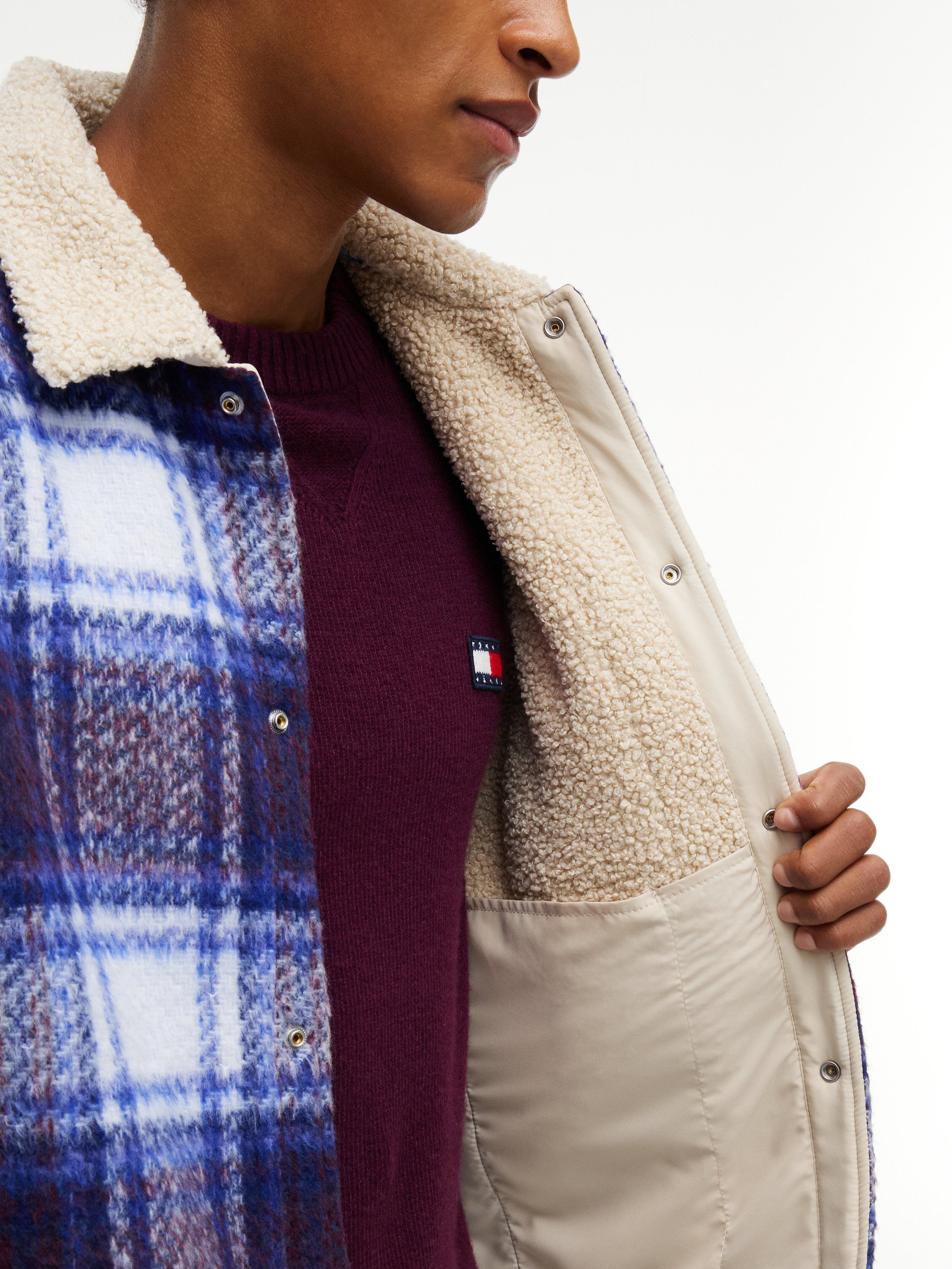TJM TEDDY COLLAR BRUSHED SHACKET