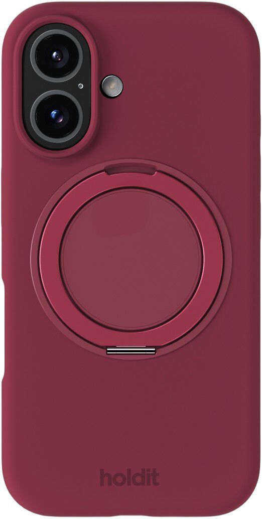 Silicone Stand Case iPhone 16 Red Velvet