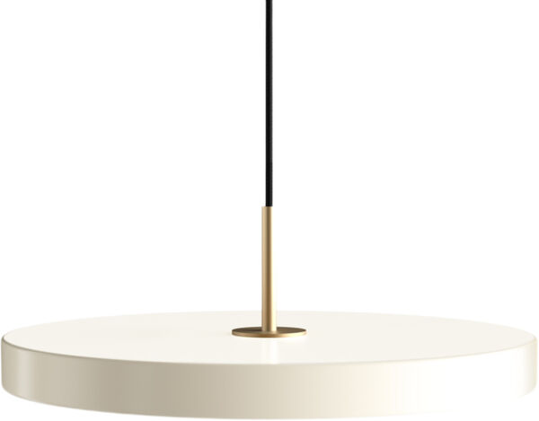 Asteria pearl white Ø 43 x 14 cm, 2. 7m cordset