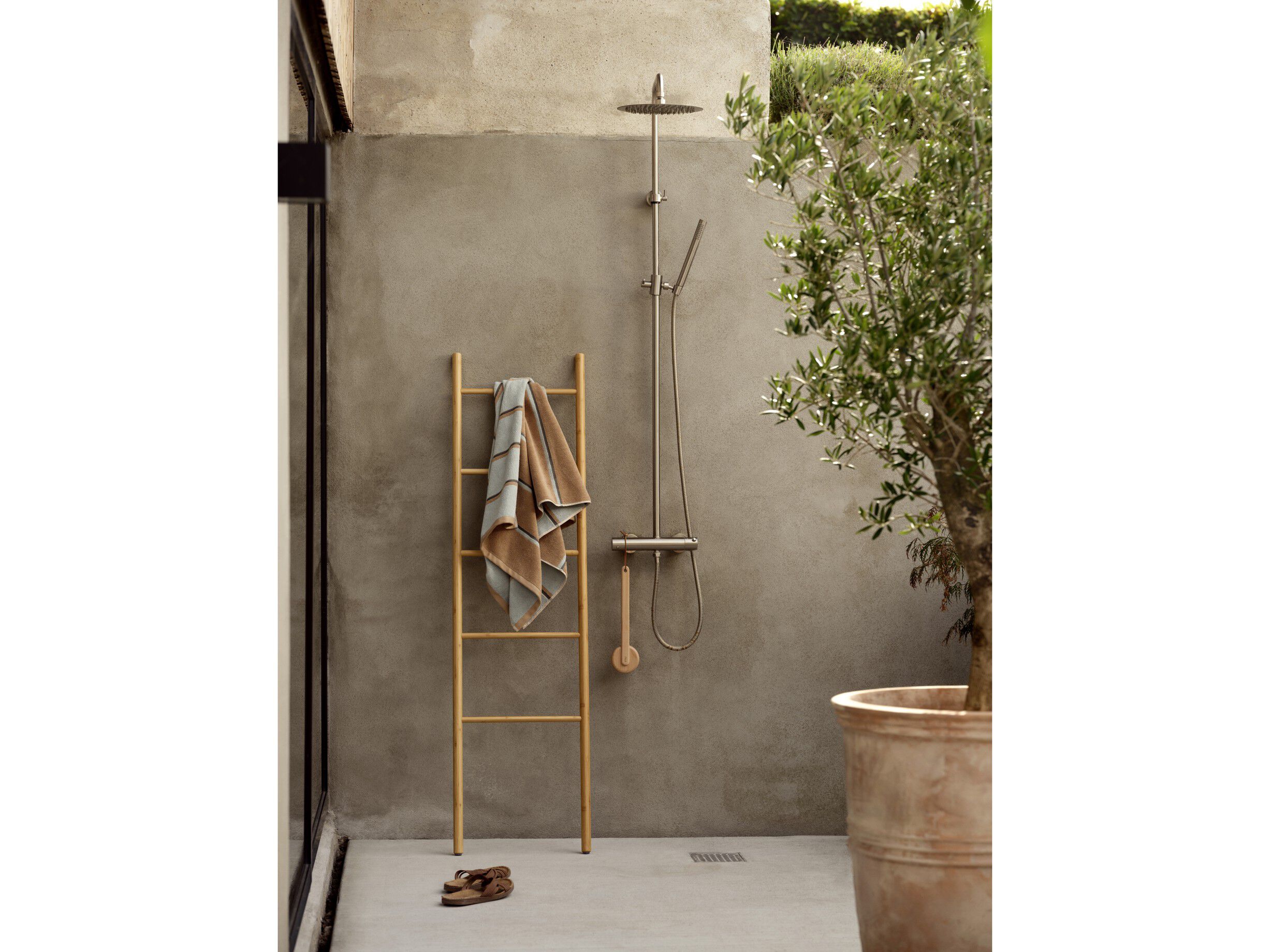 H&aring;ndkle Sauna 50x100 White/Soft Grey/Eucalyptus