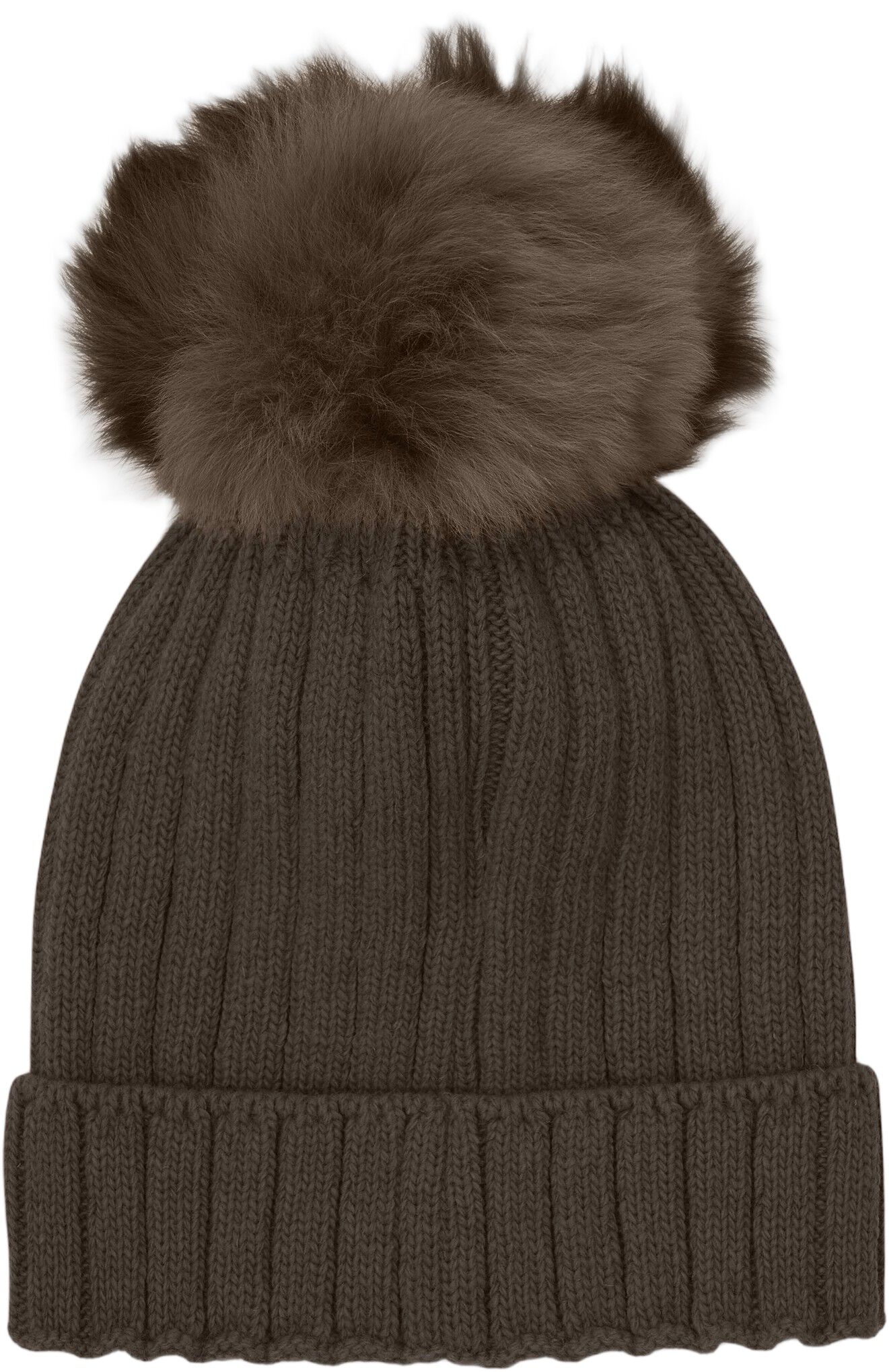 Hat Knit Alpaca Pompom