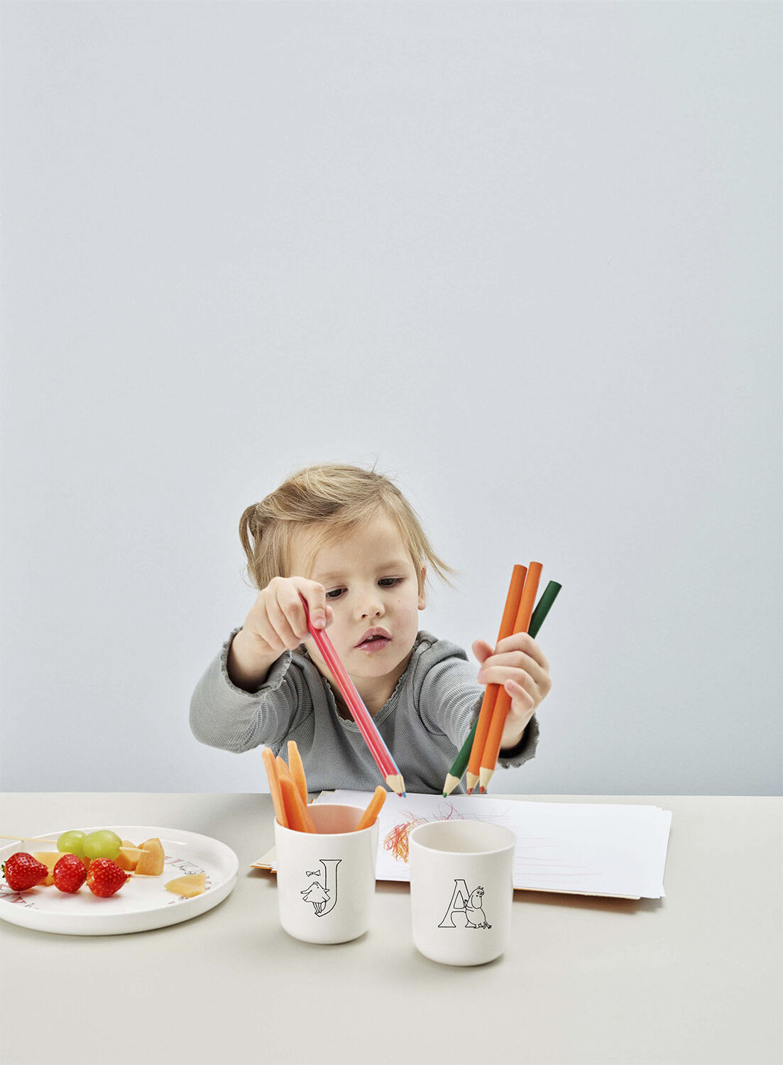 Moomin ABC kopp - A 0.2 l. Moomin white