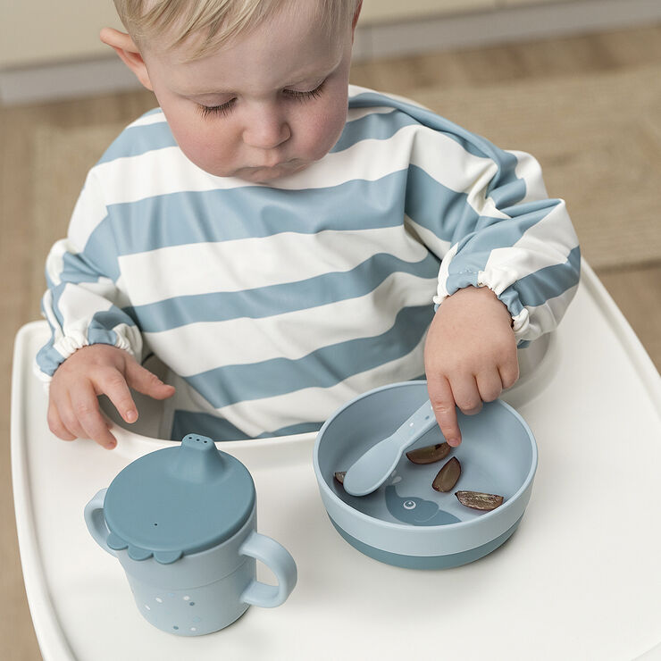 Foodie bestiksæt Happy dots Blå