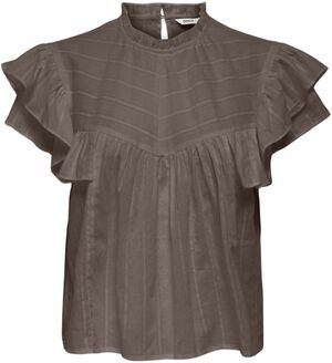 ONLHEIKE S/L FRILL O-NECK TOP WVN