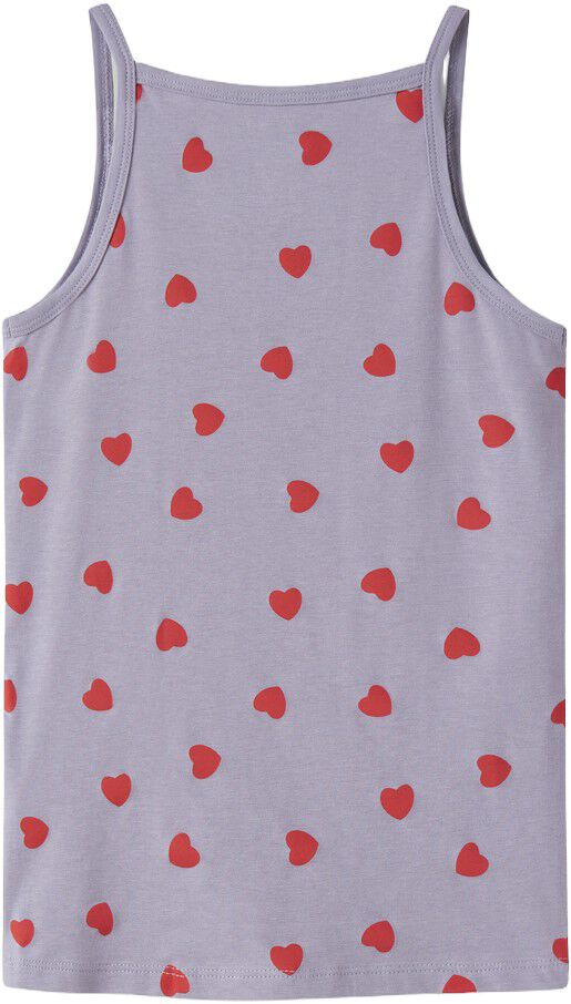 Nkfstrap Top 2P Lavender Hearts Noos
