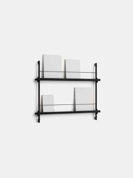 Box set, Magazine Shelving MS.65. 1, Black shelves, Black leg