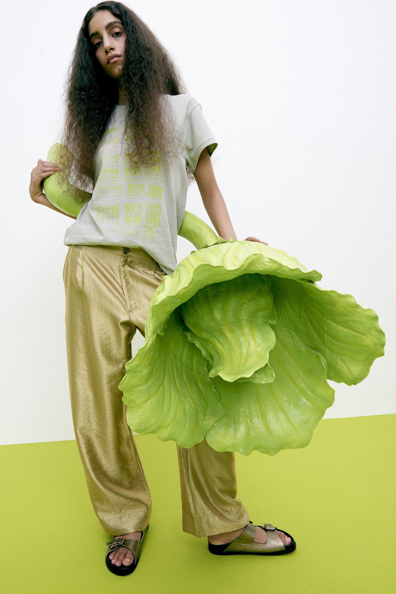 Woven gold pants - Thalia