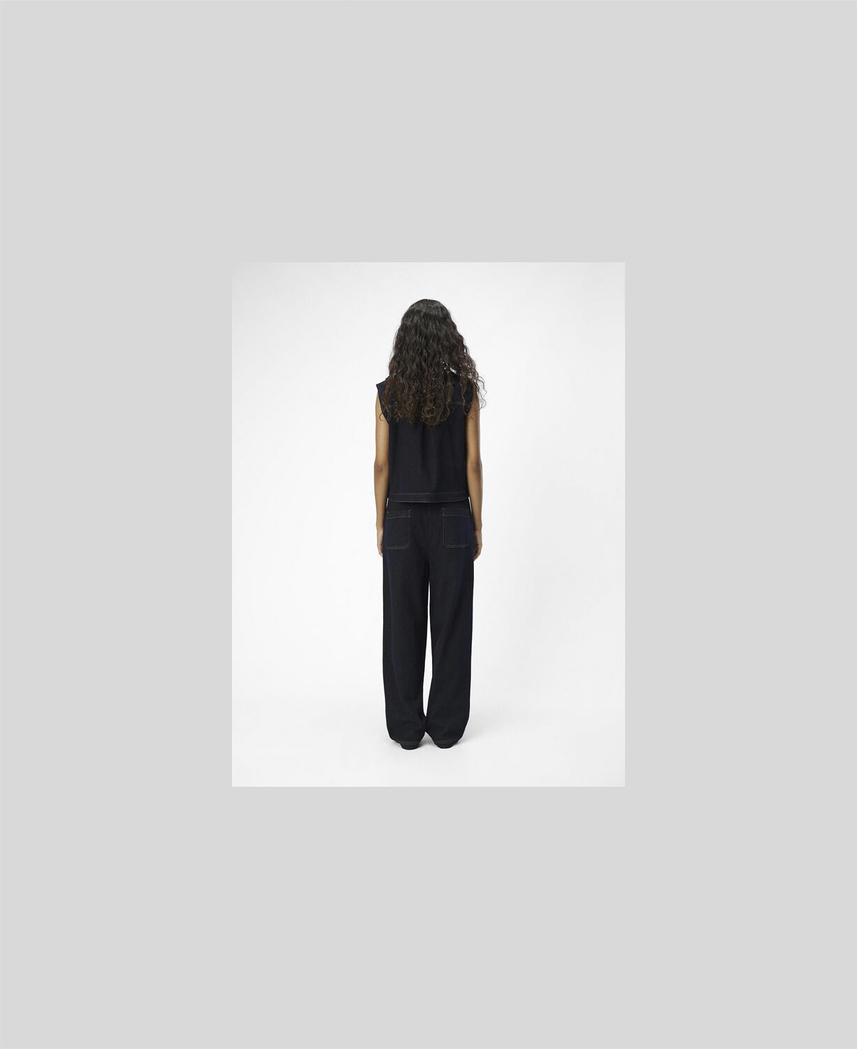 OBJCAMILLA DENIM MW LOOSE PANTS 135