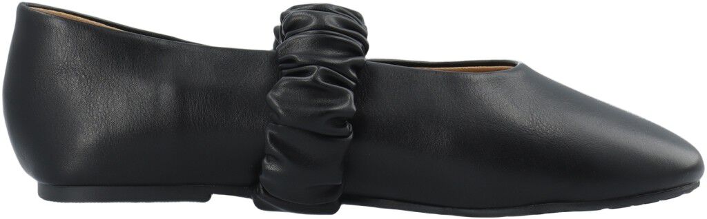 BIALUNA Scrunchie Ballet Flat Faux Leather