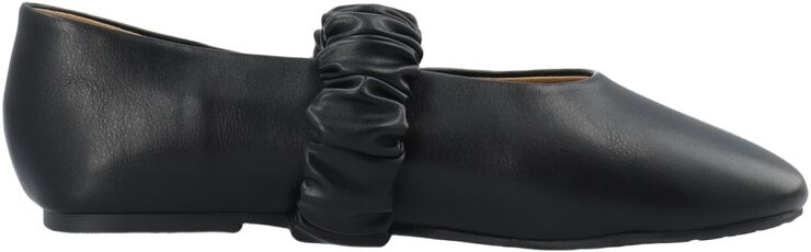 BIALUNA Scrunchie Ballet Flat Faux Leather